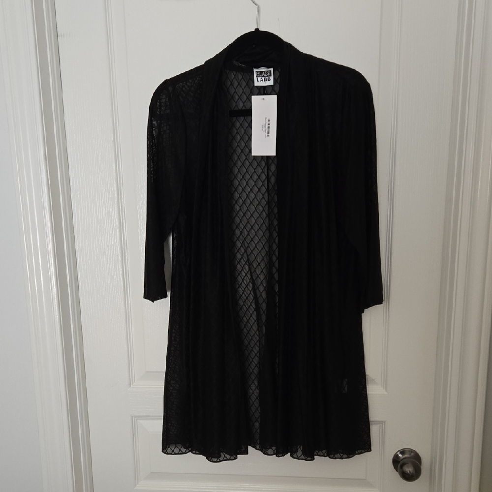 Black Long-Sleeve Robe Jacket